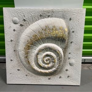 Gold/White Seashell | Summer Home Wall Decor